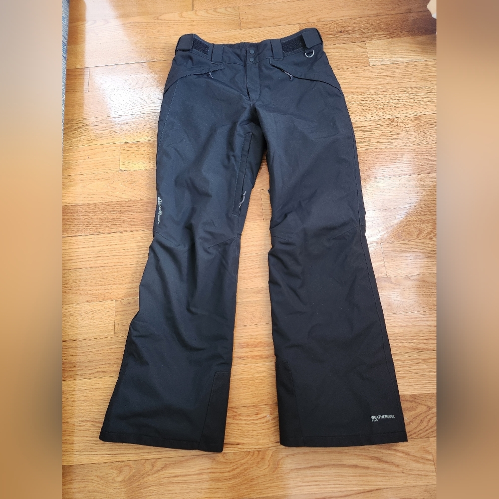 Eddie Bauer Black Ski Pants Medium Insulated Waterproof for Snow